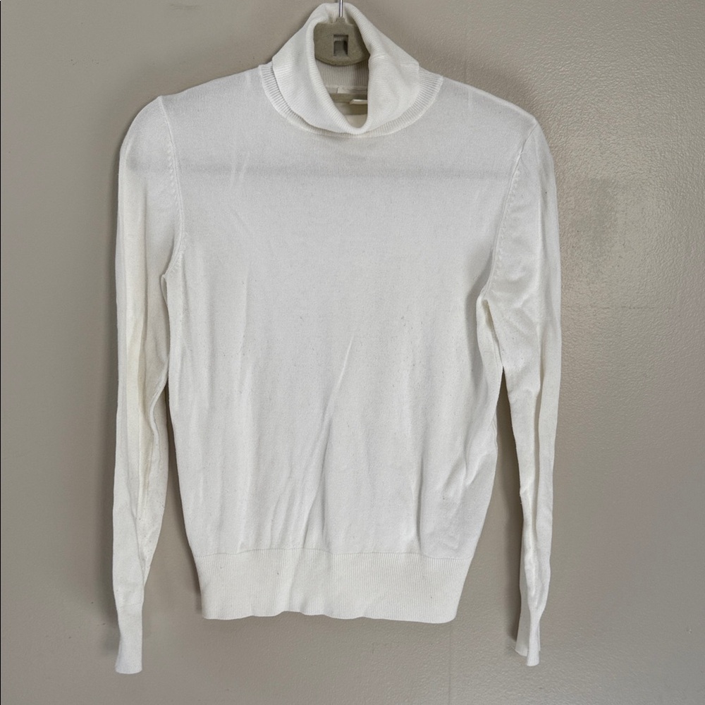 H&M Cream Knit Turtleneck Top